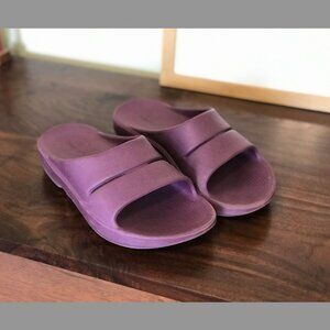 OOFOS OOahh Lavender Comfort Recovery Slide Sandals Size W-10 M-8 EU-41